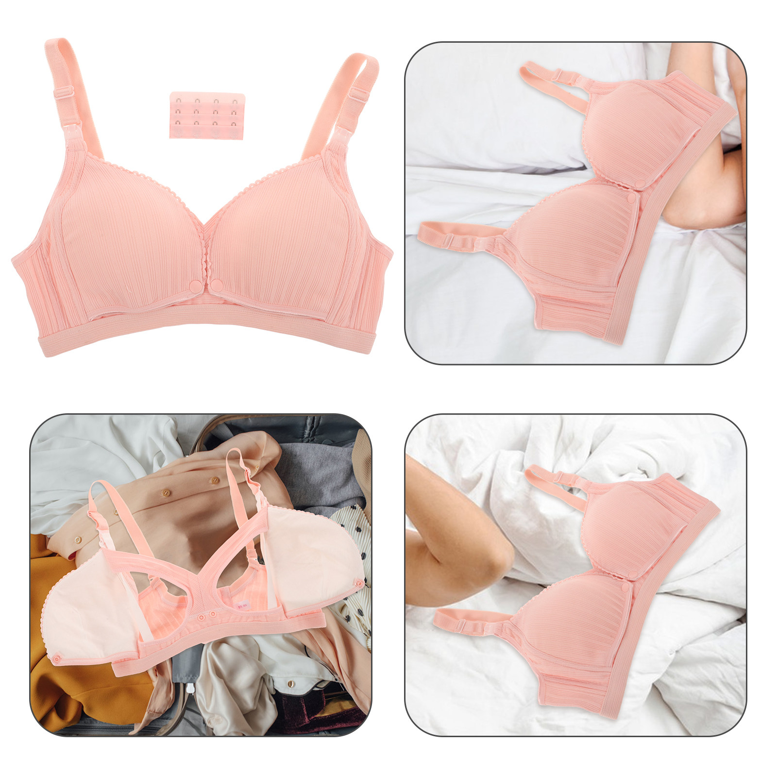 Nursing Bra Sleep - Sujetador de lactancia inalámbrico rosa 38