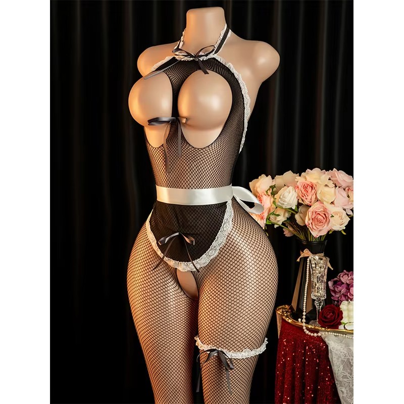 Disfraz de lencería transparen - Bodystocking Fishnet reseña y precio